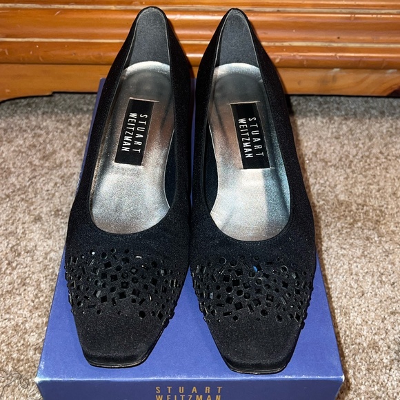 Stuart Weitzman Black embellished pumps - Picture 1 of 3